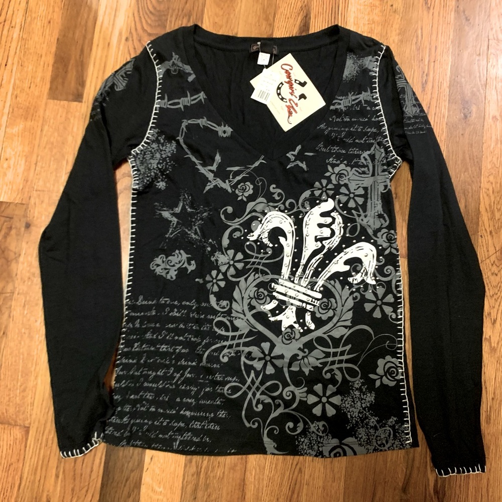 NWT Cowgirl Up Long Sleeve Shirt size Medium with Buck stitching